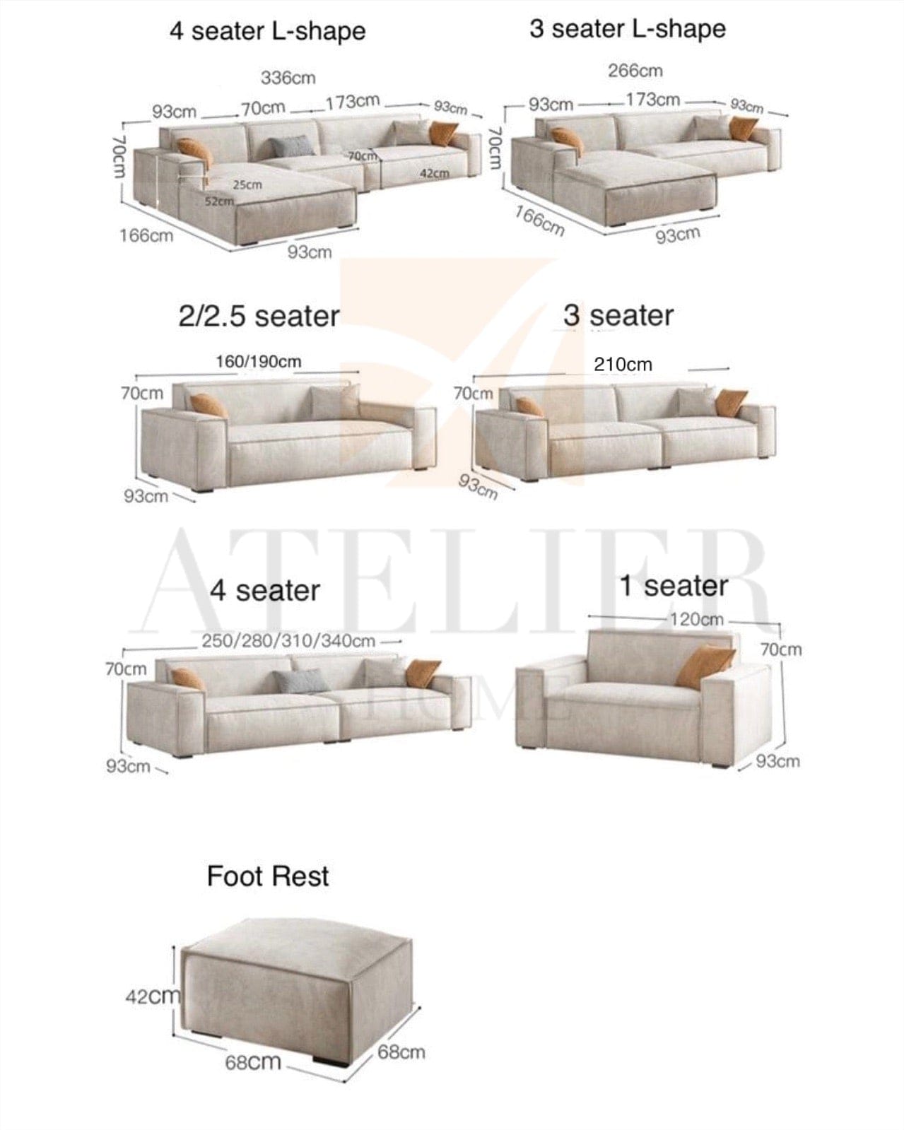 Home Atelier Aureus Scratch Resistant Sofa