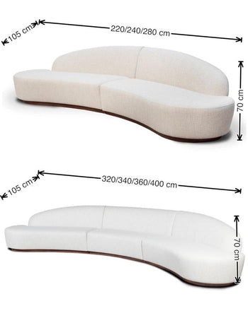 Home Atelier Austin Boucle Curve Sofa