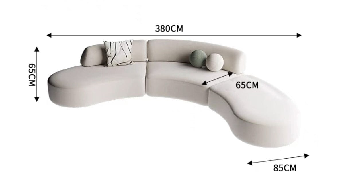 Home Atelier Avery Scratch Resistant Sectional Curve Sofa