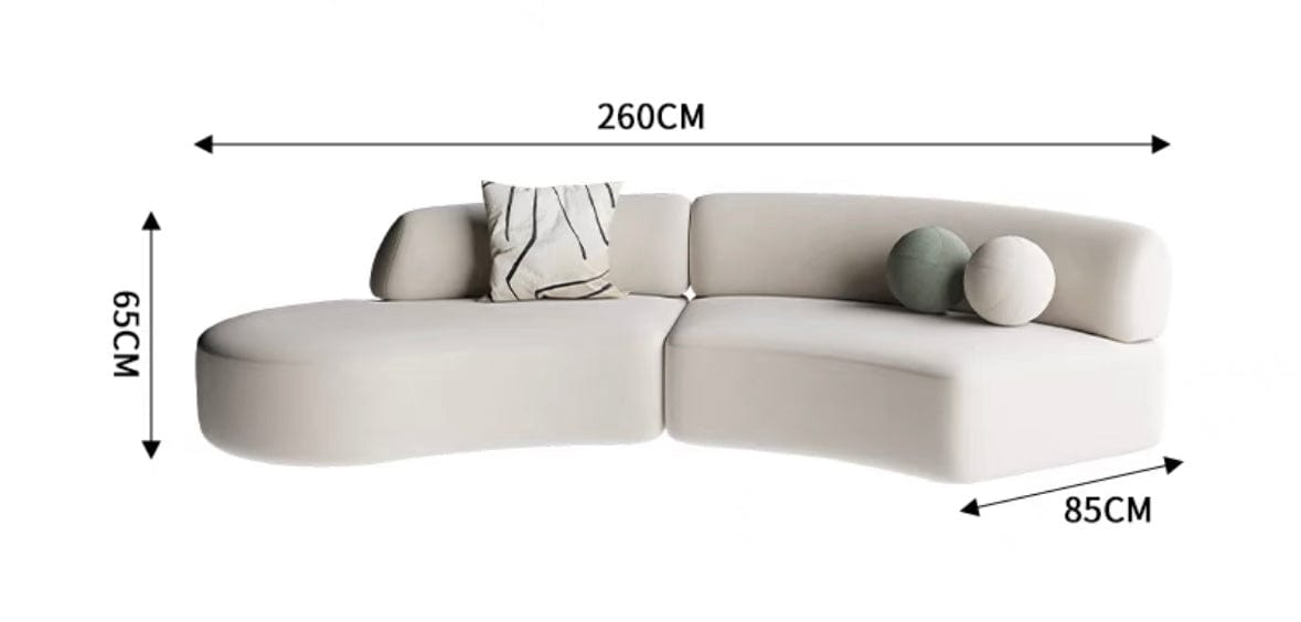 Home Atelier Avery Scratch Resistant Sectional Curve Sofa