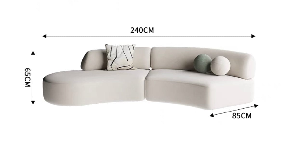 Home Atelier Avery Scratch Resistant Sectional Curve Sofa