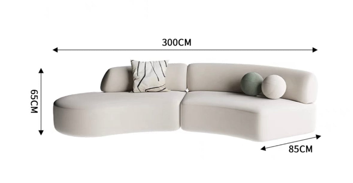 Home Atelier Avery Scratch Resistant Sectional Curve Sofa