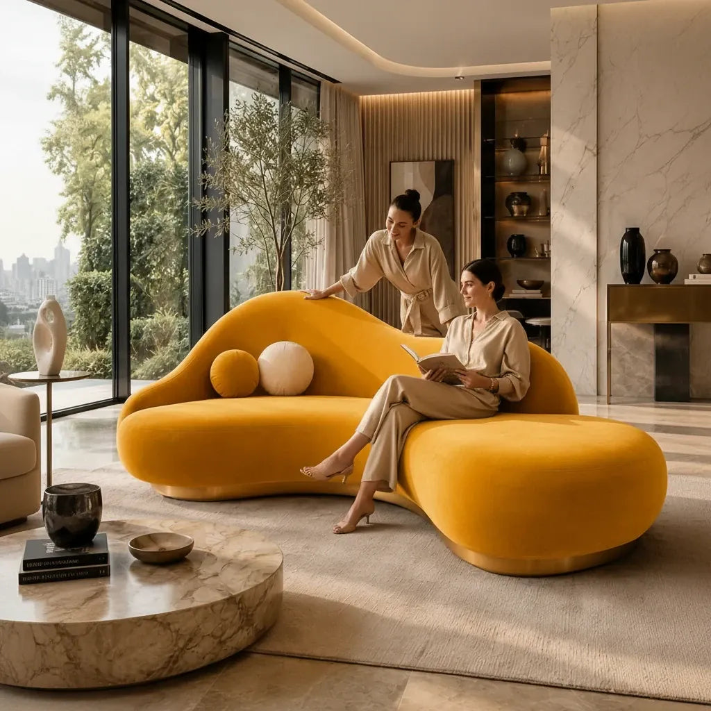 Home Atelier Ayesha Scratch Resistant Curve Sofa (Copy 6)