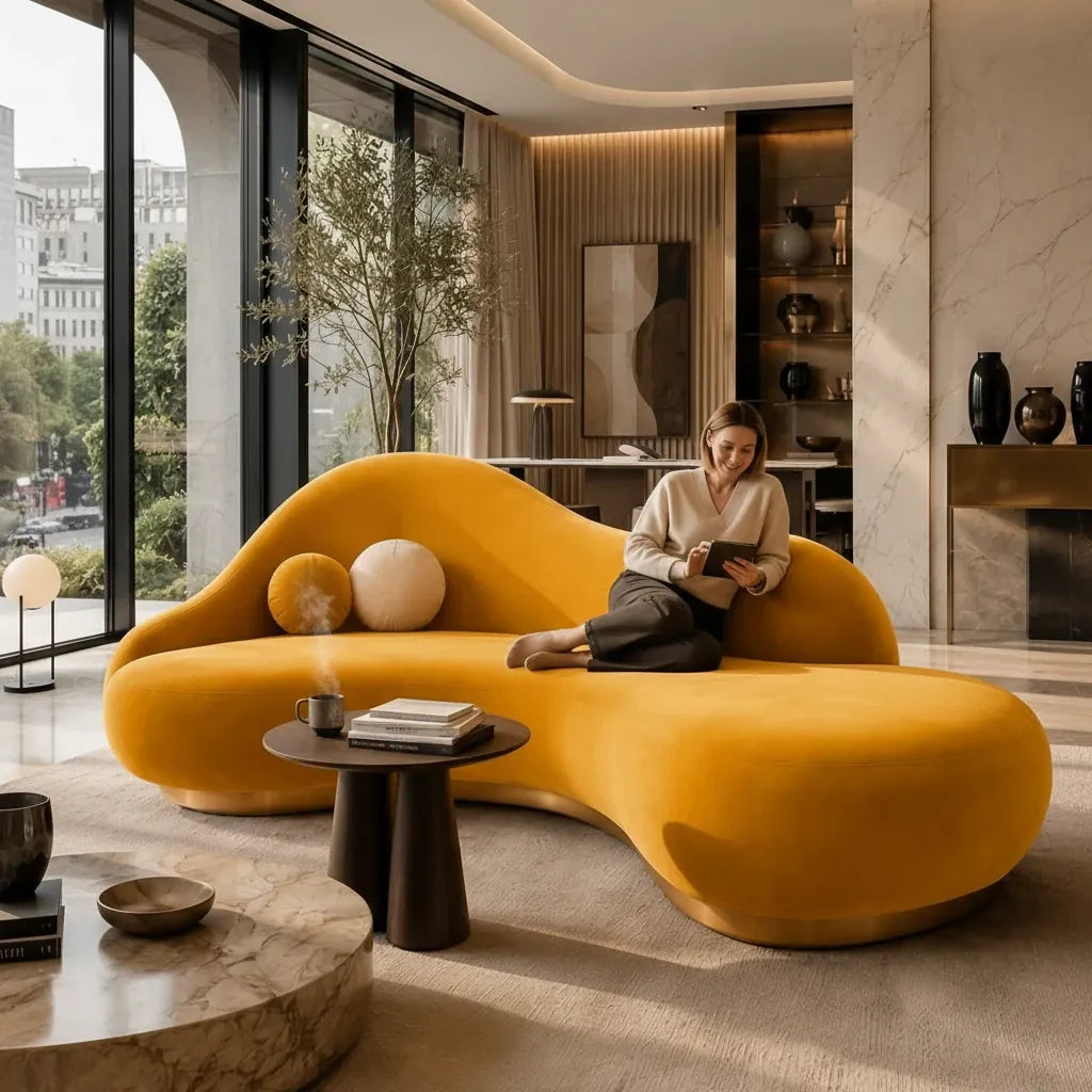 Home Atelier Ayesha Scratch Resistant Curve Sofa (Copy 6)