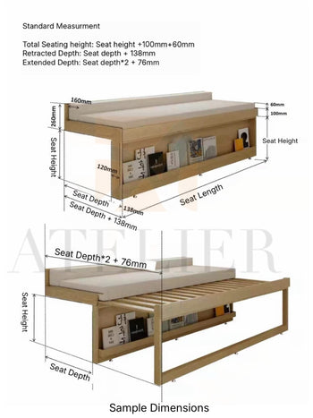 Home Atelier Bayton Customise Bay Window Sofa Bed