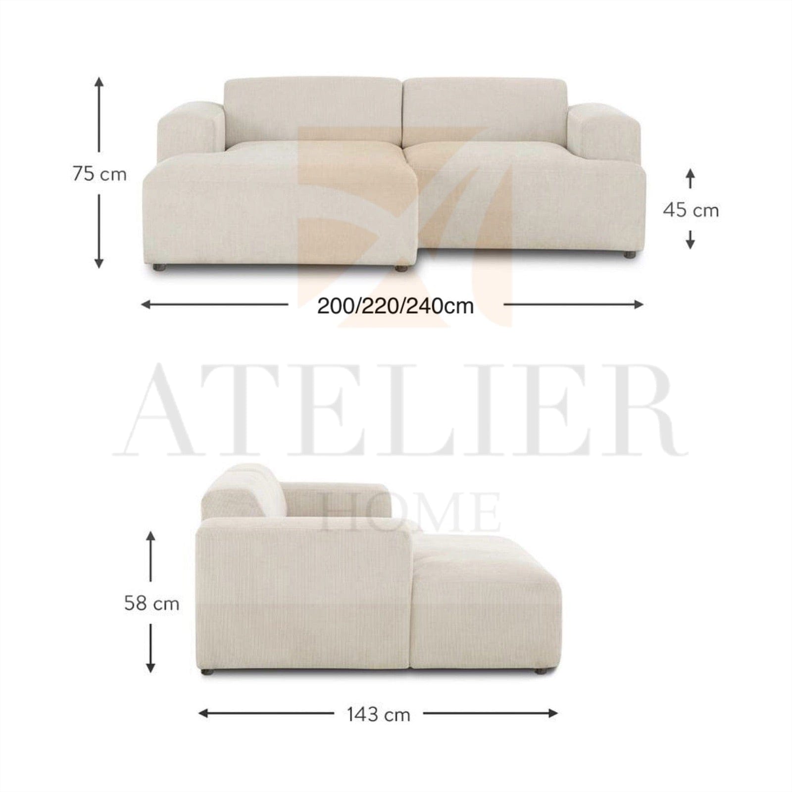Home Atelier Beatrice Sectional Sofa