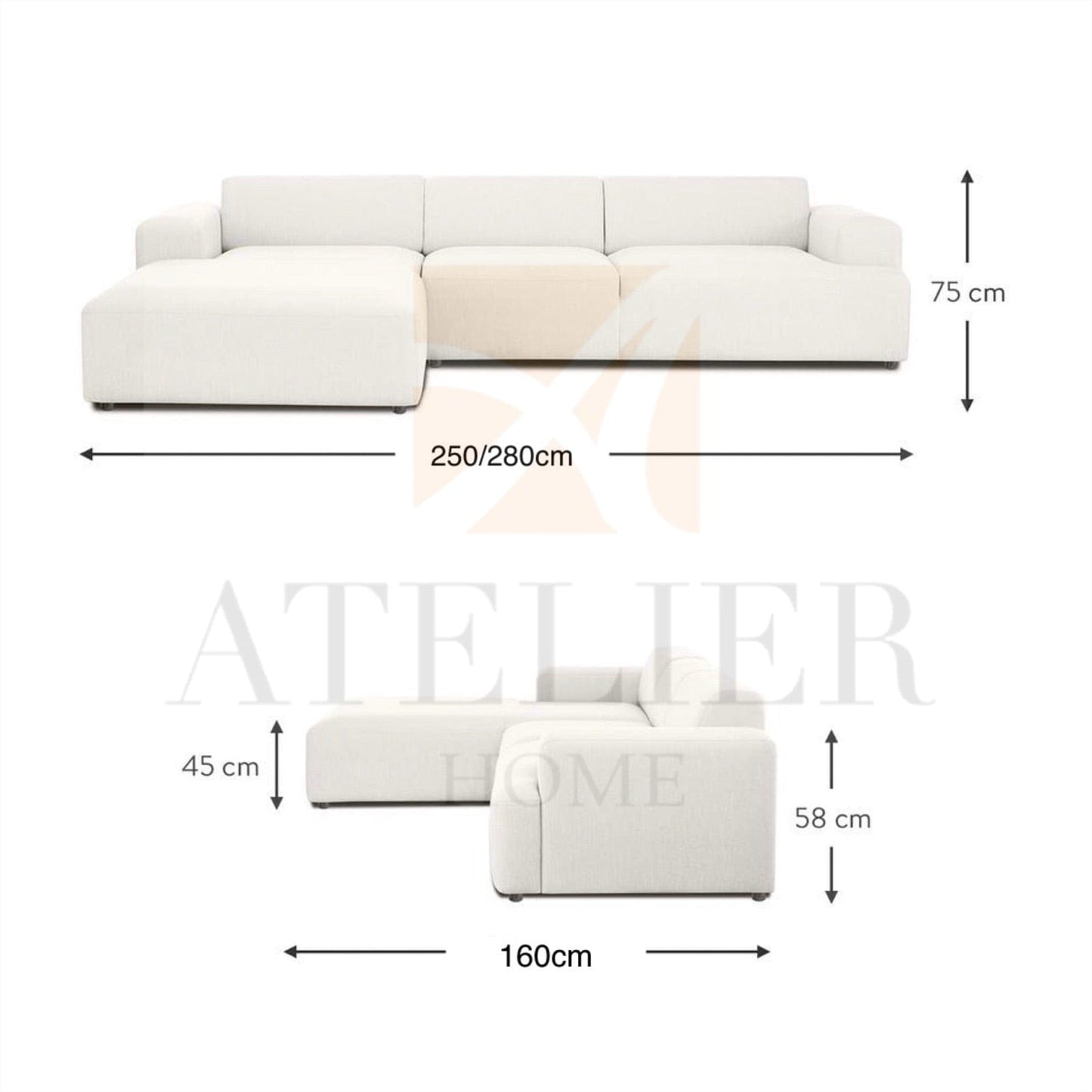 Home Atelier Beatrice Sectional Sofa