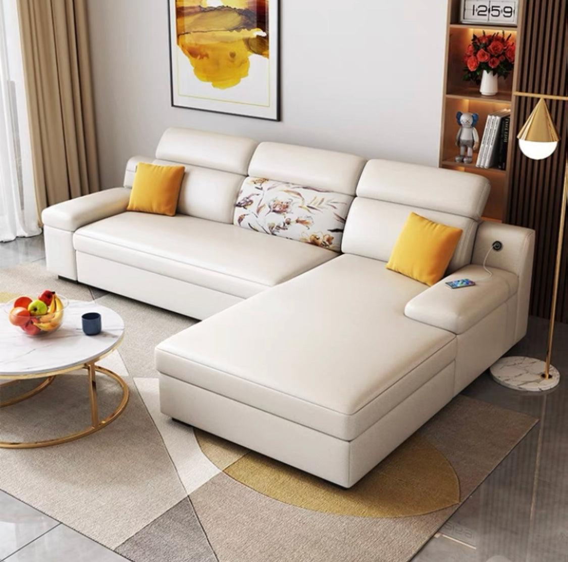 Home Atelier Bell Sectional L-shape Storage Sofa Bed