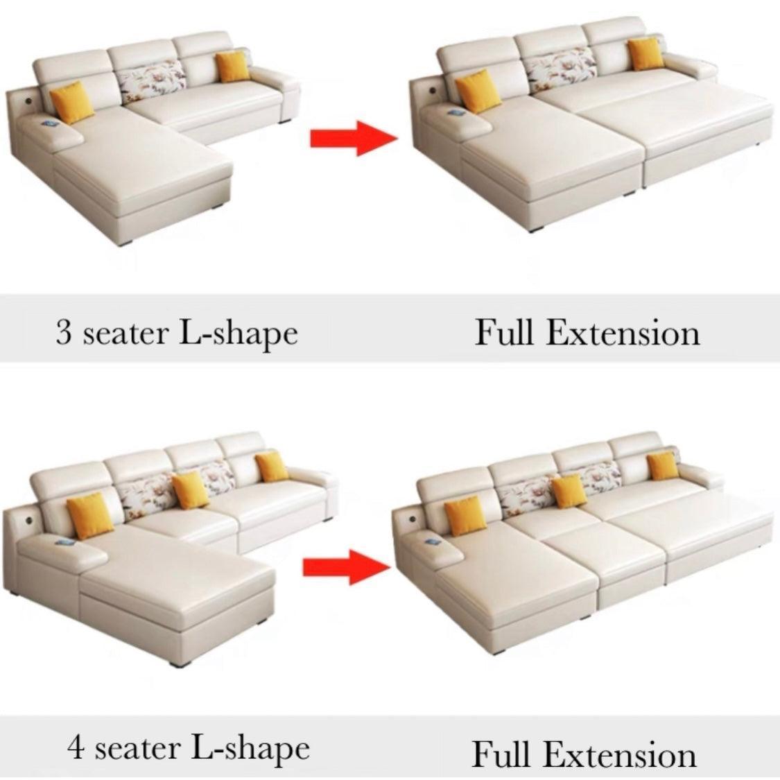 Home Atelier Bell Sectional L-shape Storage Sofa Bed