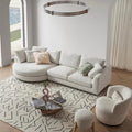 Home Atelier Bella Designer Sectional Round Chaise Sofa