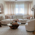 Home Atelier Bella Designer Sectional Round Chaise Sofa