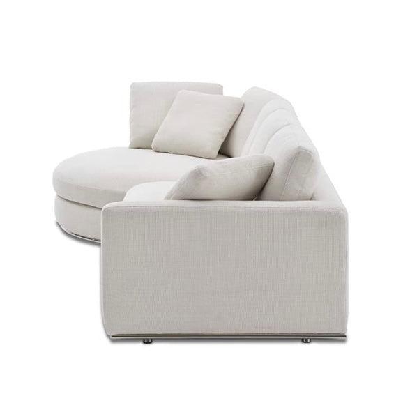 Home Atelier Bella Designer Sectional Round Chaise Sofa