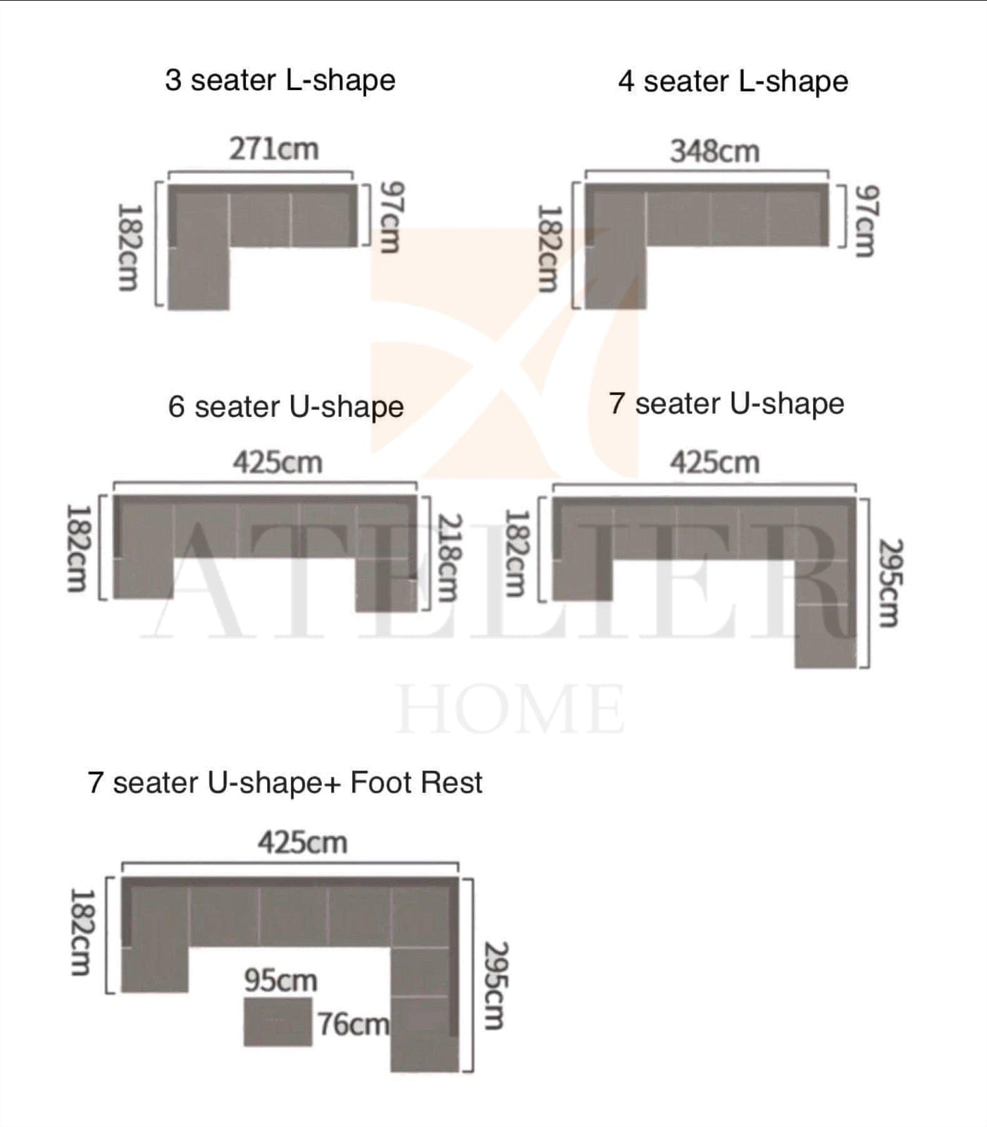 Home Atelier Bellini Sectional L-shape Corner Seat Sofa