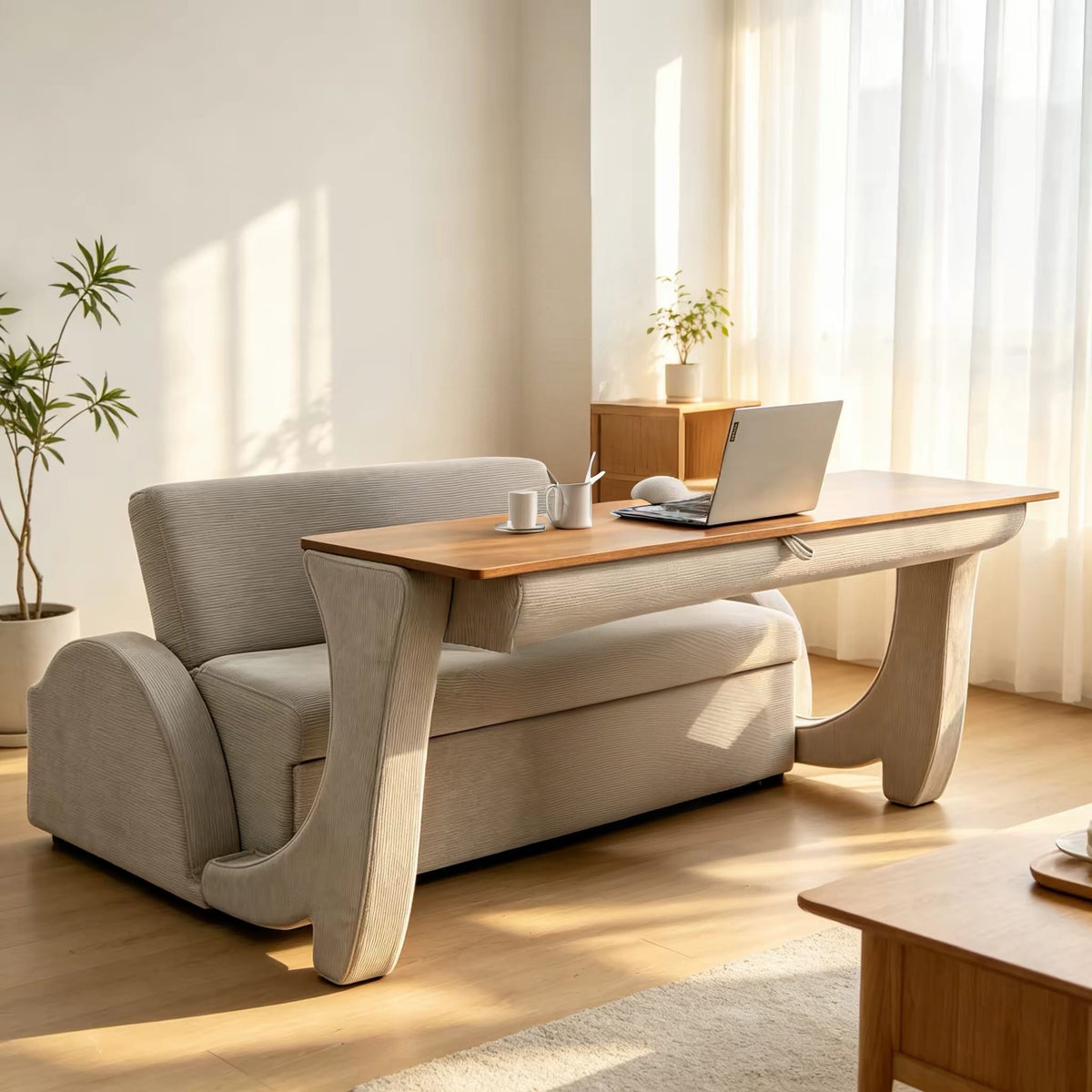 Home Atelier Belluti Scratch Resistant Foldable Sofa Bed with Study Table