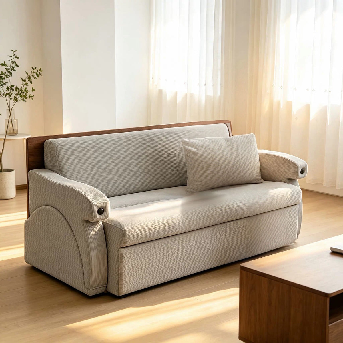 Home Atelier Belluti Scratch Resistant Foldable Sofa Bed with Study Table