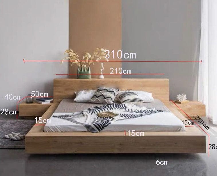 Home Atelier Benjamin Bed Frame with Bedside Tables