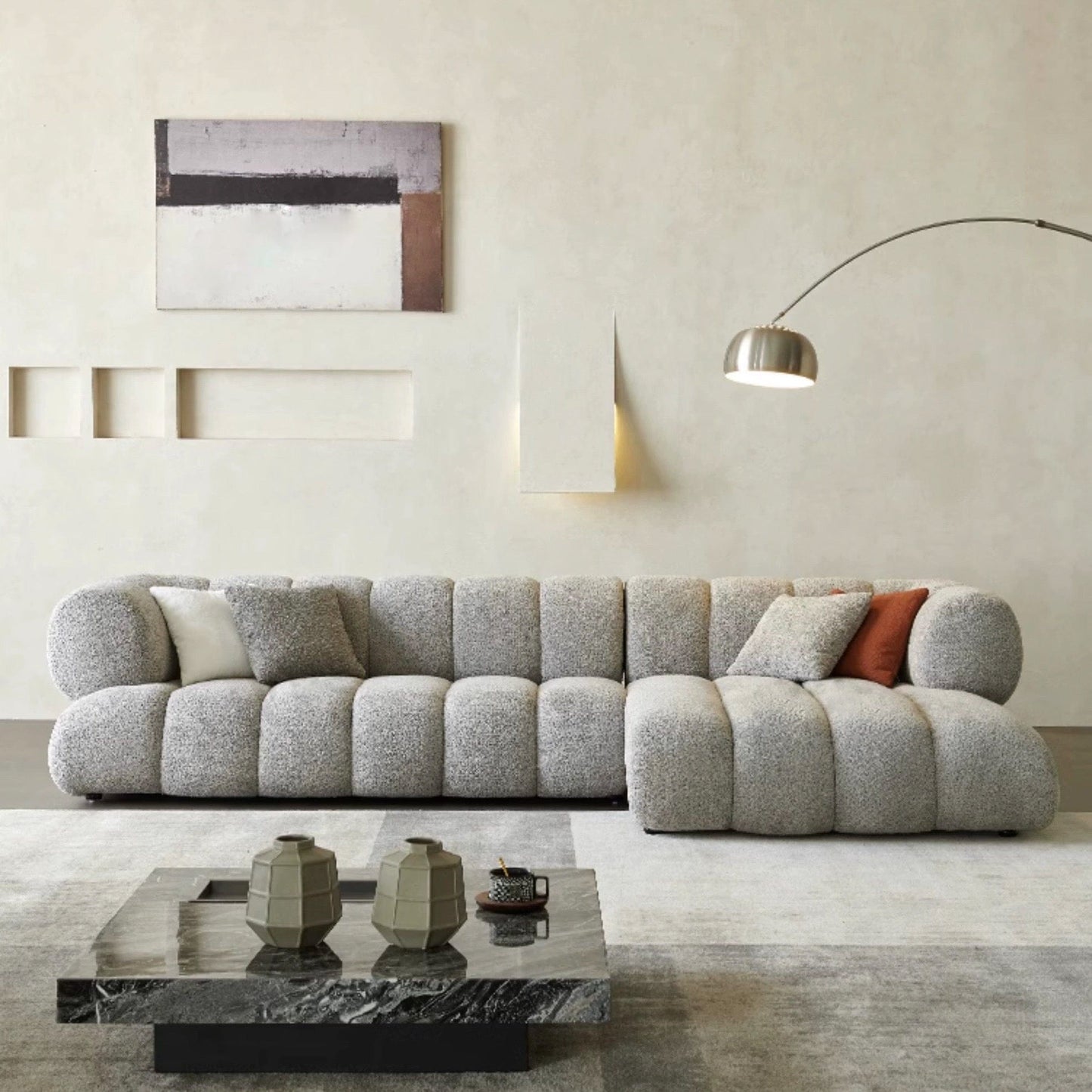 Home Atelier Benji Boucle Sectional Sofa