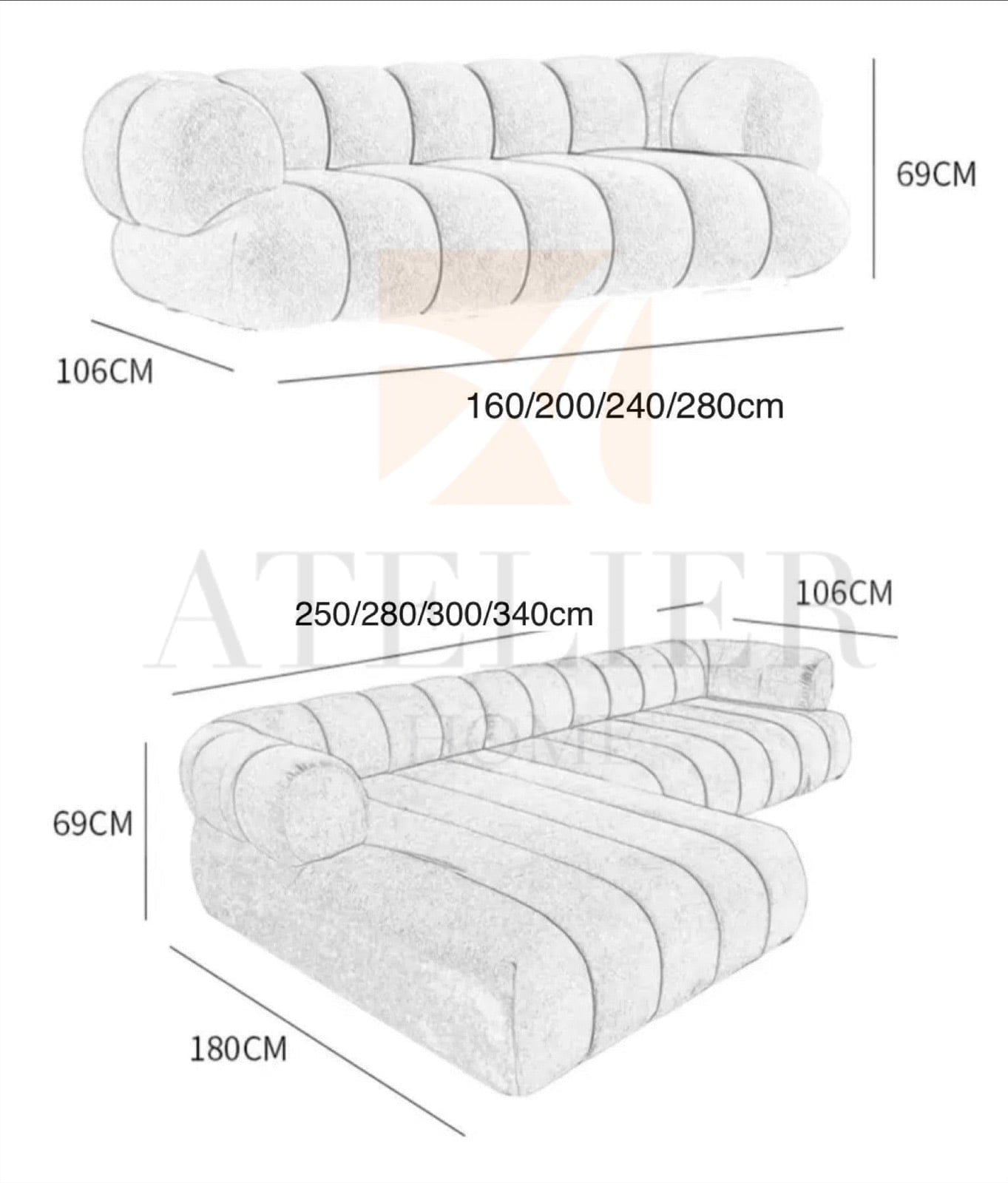 Home Atelier Benji Performance Boucle Sofa