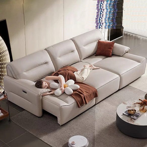 Home Atelier Bianco Electric Motorized Leather Sofa Bed