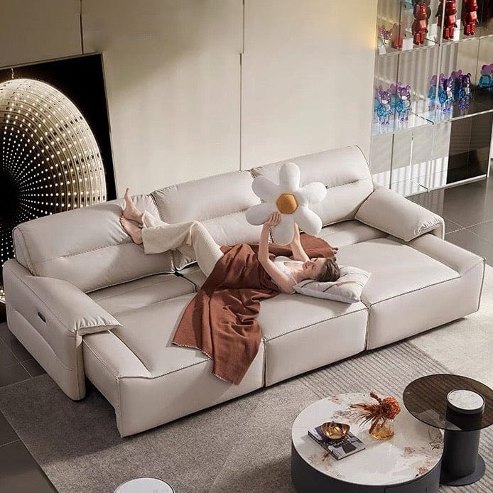 Home Atelier Bianco Electric Motorized Leather Sofa Bed