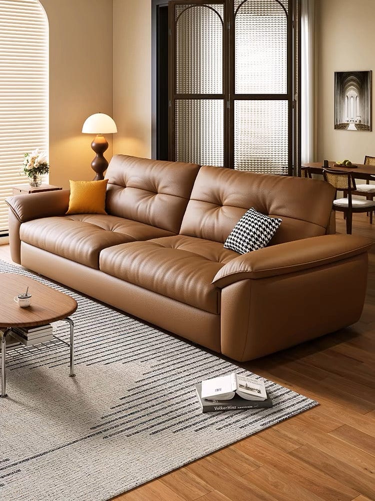 Home Atelier Bill  Genuine Leather Storage Sofa Bed