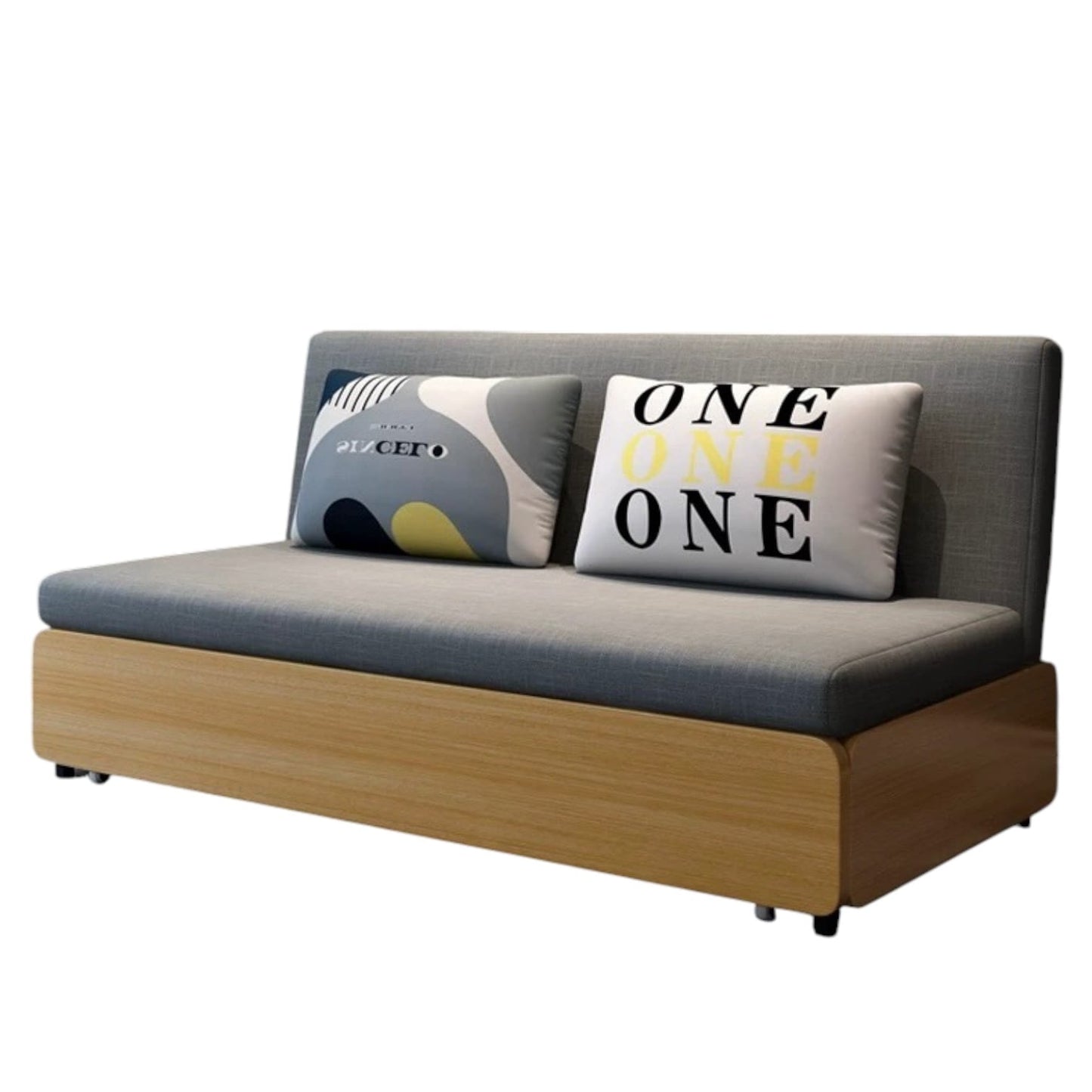 Home Atelier Blanc Wooden Pull-out Storage Sofa Bed