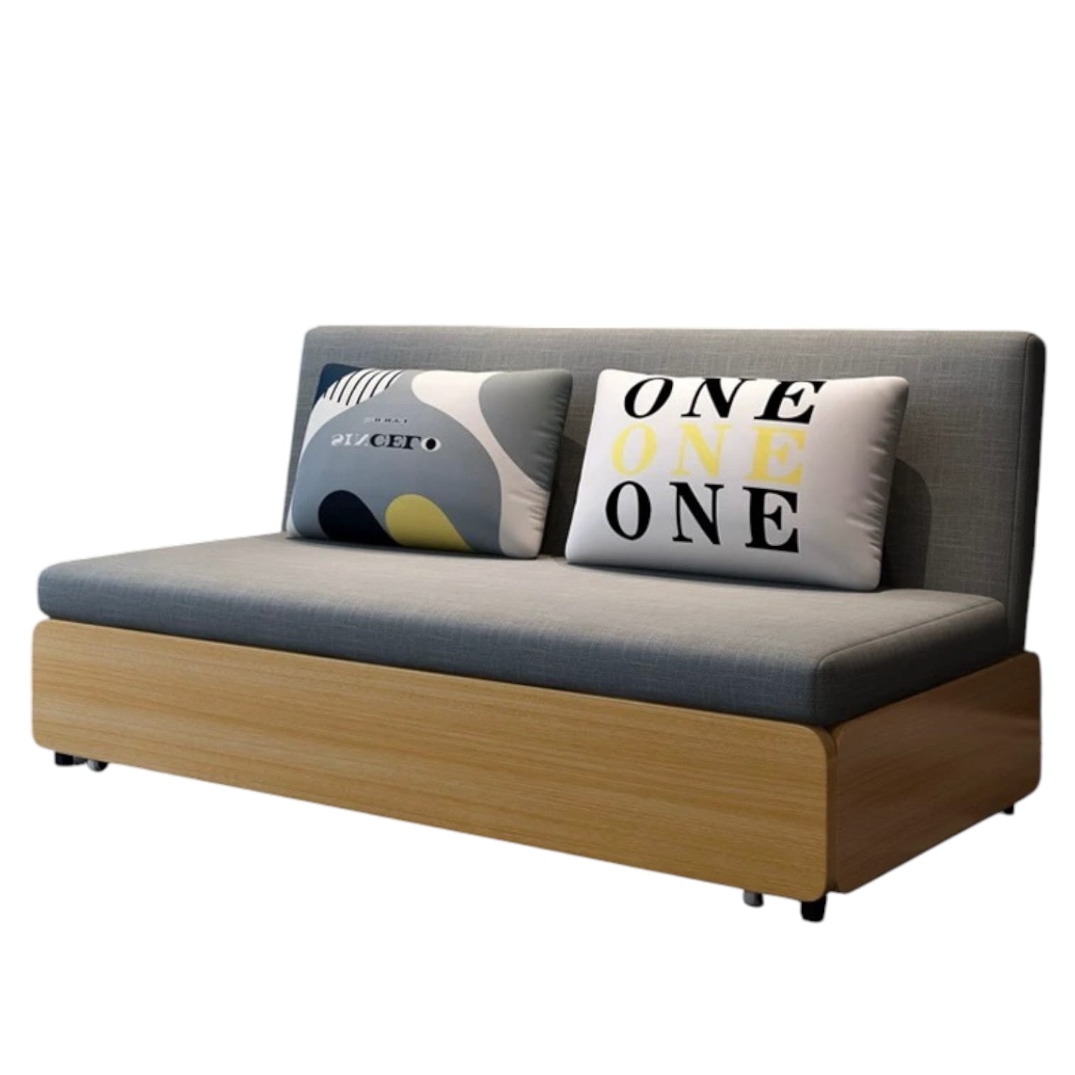 Home Atelier Blanc Wooden Pull-out Storage Sofa Bed
