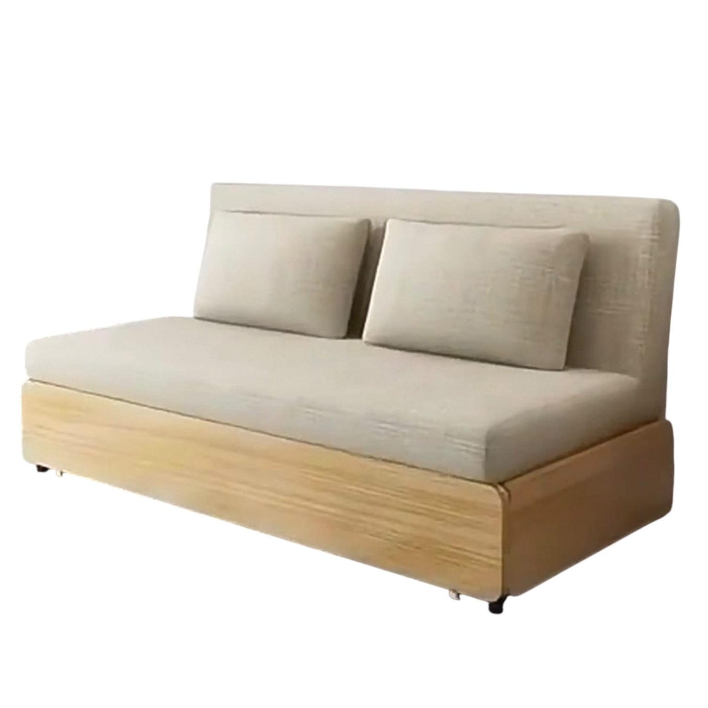 Home Atelier Blanc Wooden Pull-out Storage Sofa Bed