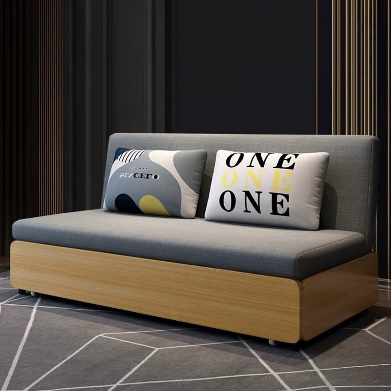 Home Atelier Blanc Wooden Pull-out Storage Sofa Bed