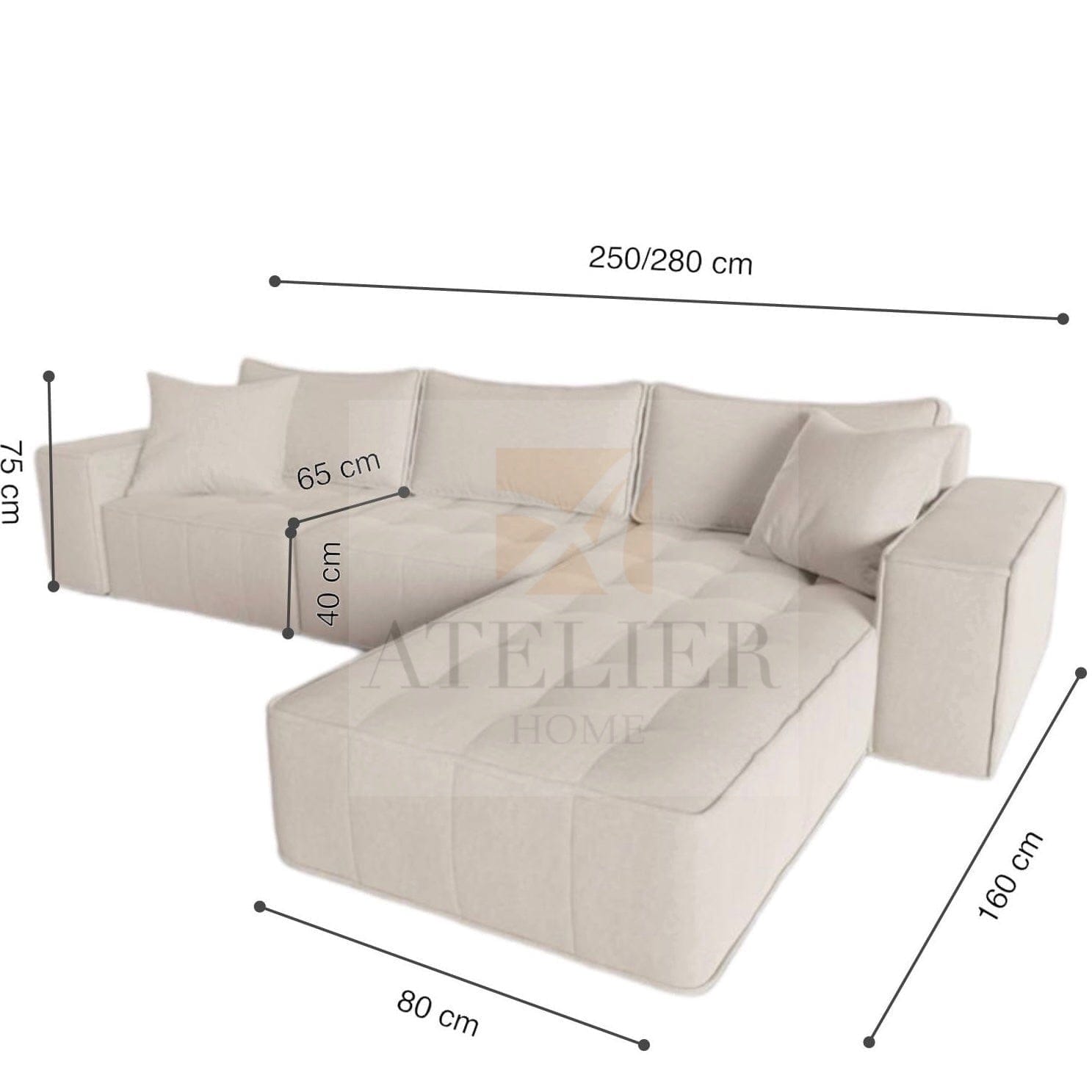 Home Atelier Bondaine Sectional L-shape Sofa