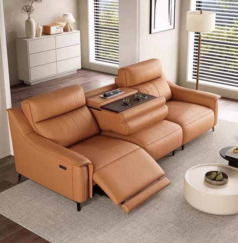 Home Atelier Bridgett Leather Recliner Sofa