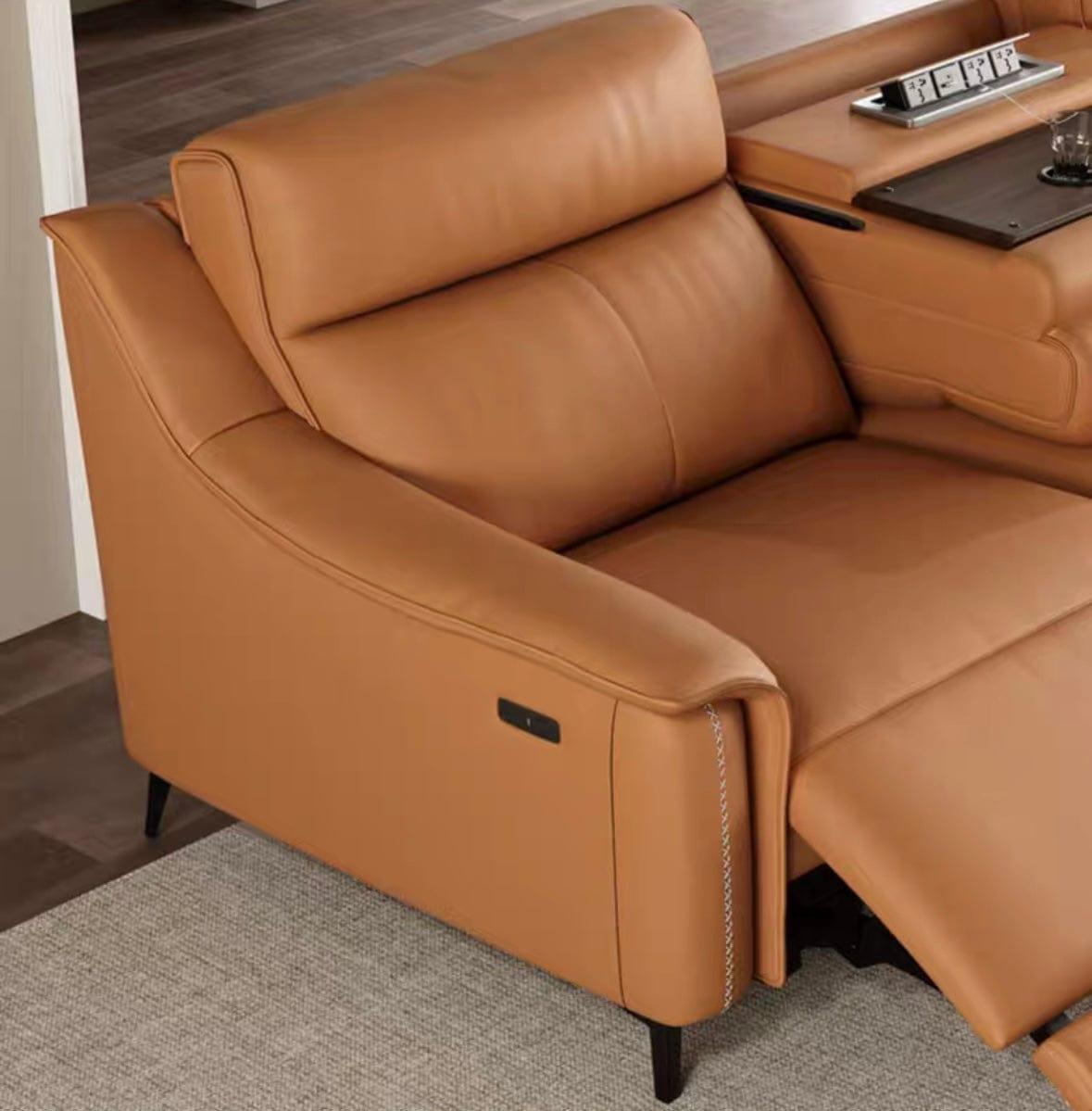 Home Atelier Bridgett Leather Recliner Sofa