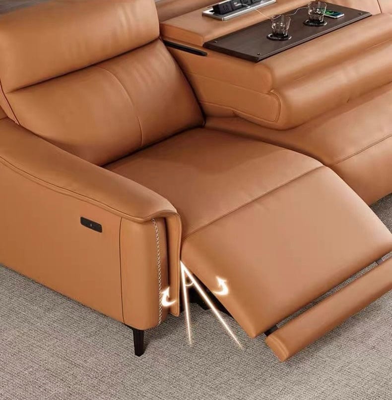 Home Atelier Bridgett Leather Recliner Sofa