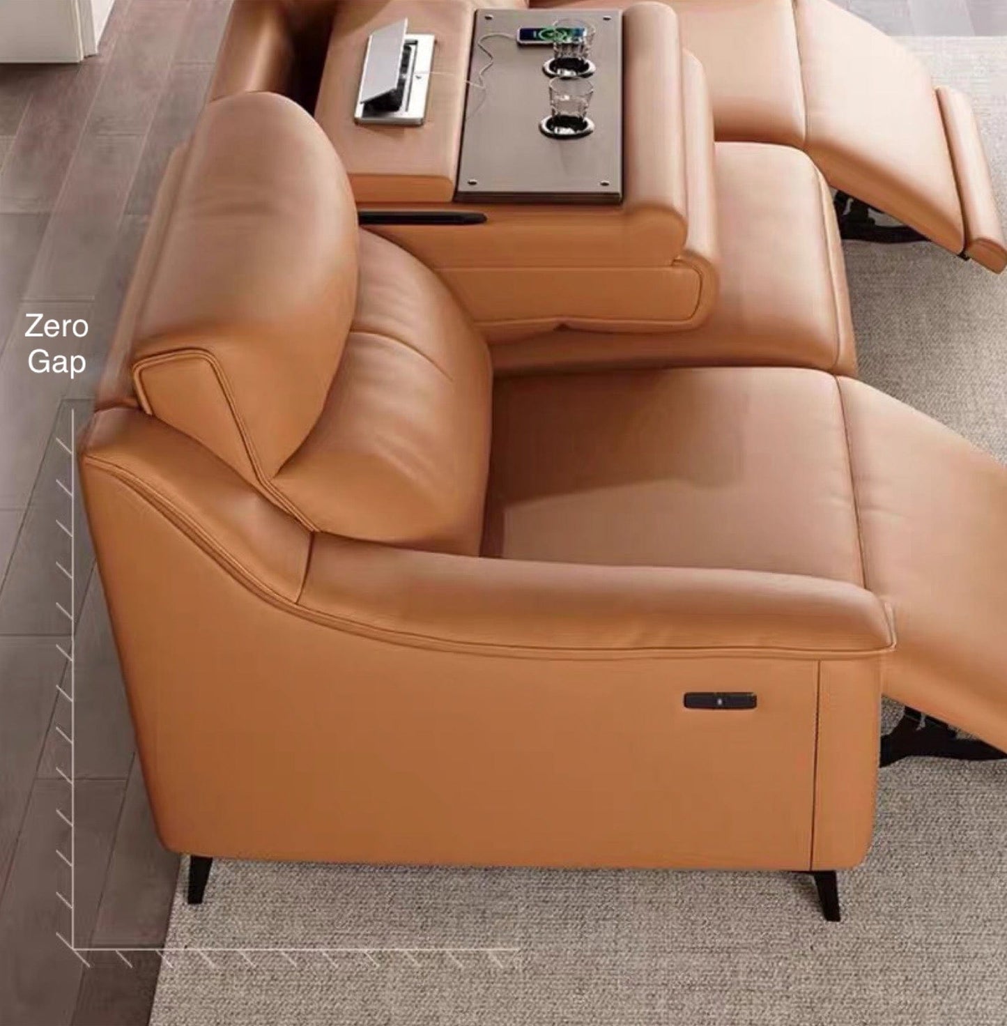 Home Atelier Bridgett Leather Recliner Sofa