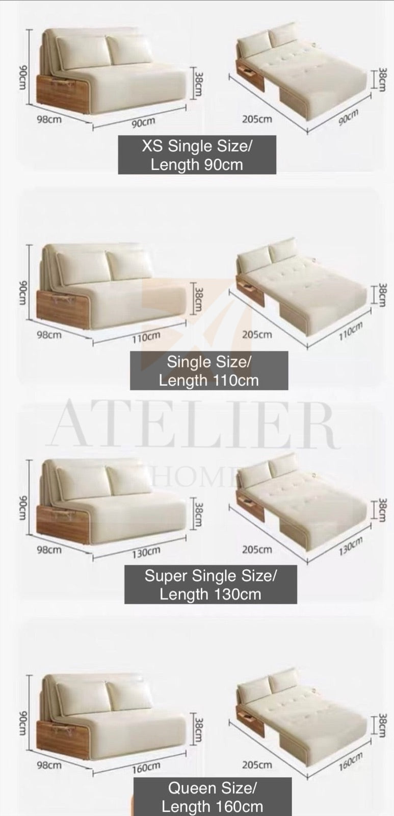 Home Atelier Canne Electric Sofa Bed