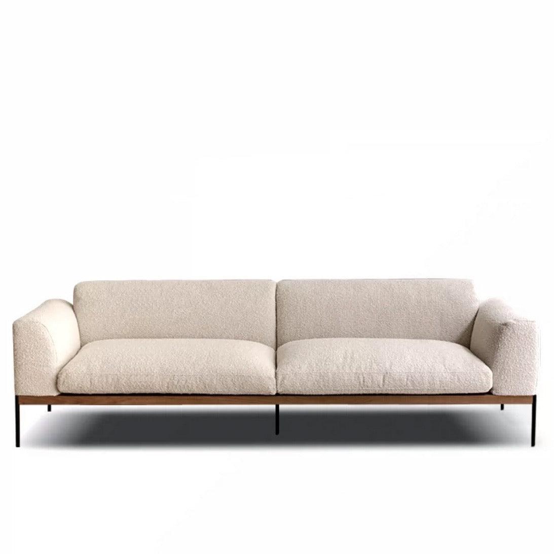 Home Atelier Capella Performance Boucle Sofa with Wooden Base