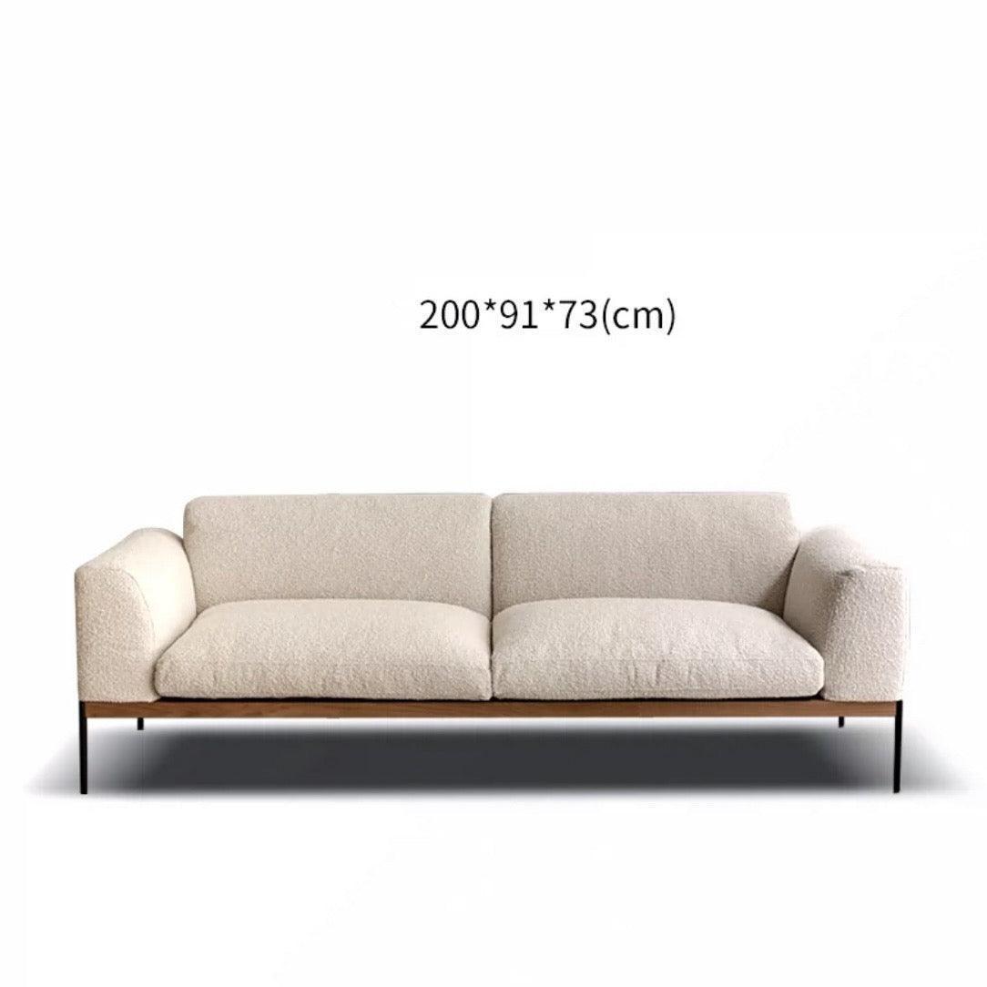 Home Atelier Capella Performance Boucle Sofa with Wooden Base