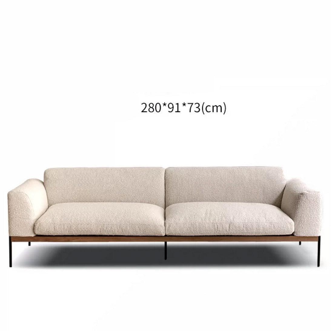 Home Atelier Capella Performance Boucle Sofa with Wooden Base