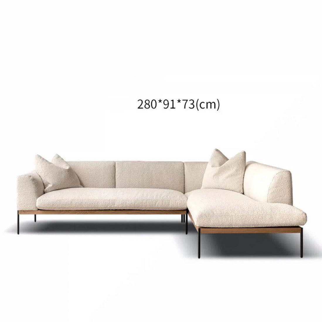 Home Atelier Capella Performance Boucle Sofa with Wooden Base