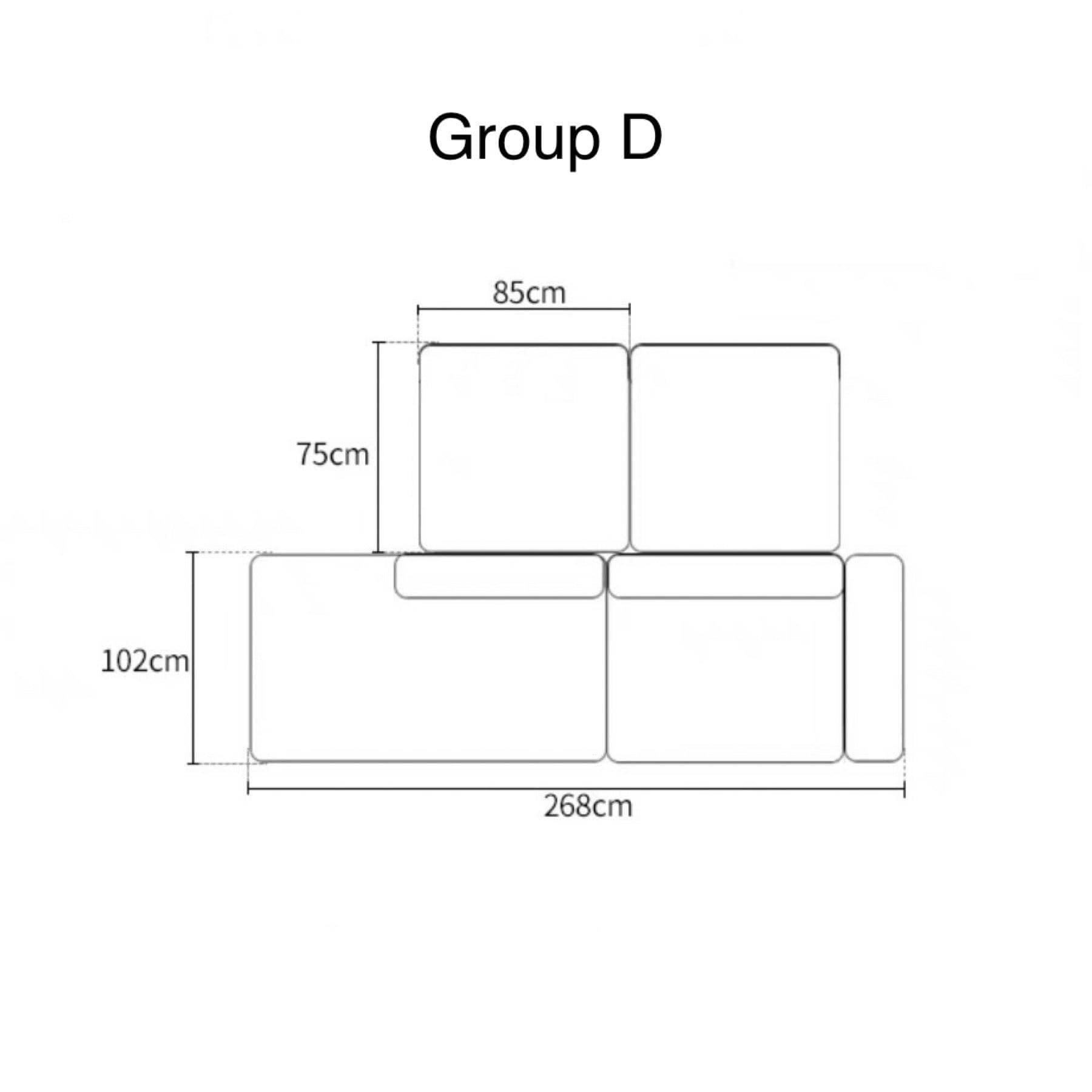 Home Atelier Caprice Sectional Island L-Shape Sofa