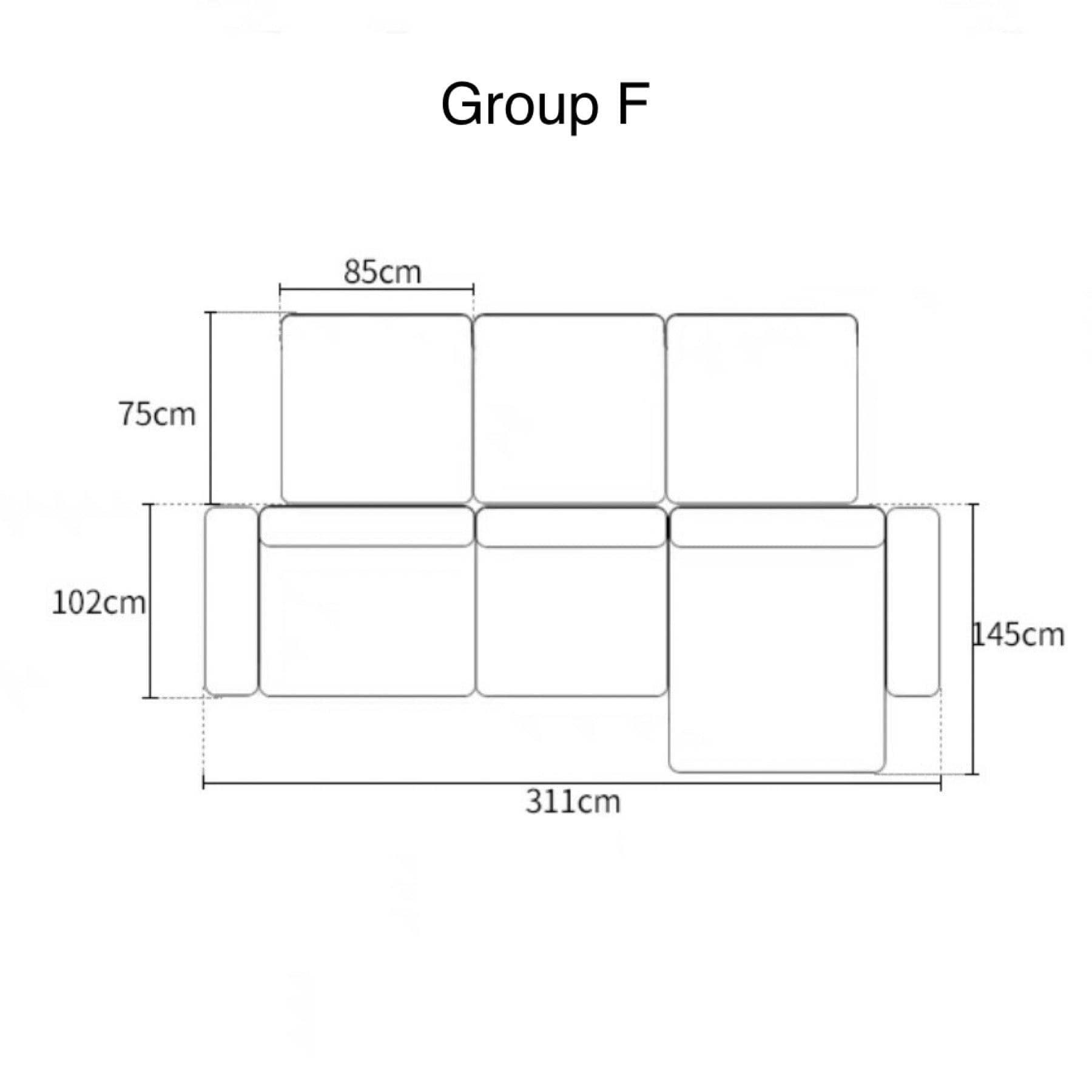 Home Atelier Caprice Sectional Island L-Shape Sofa