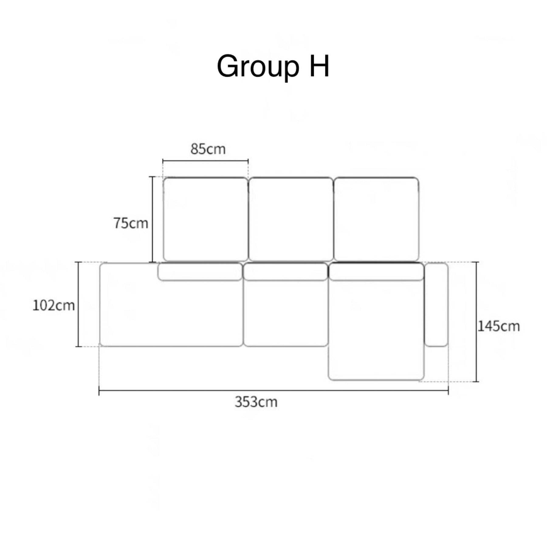 Home Atelier Caprice Sectional Island L-Shape Sofa