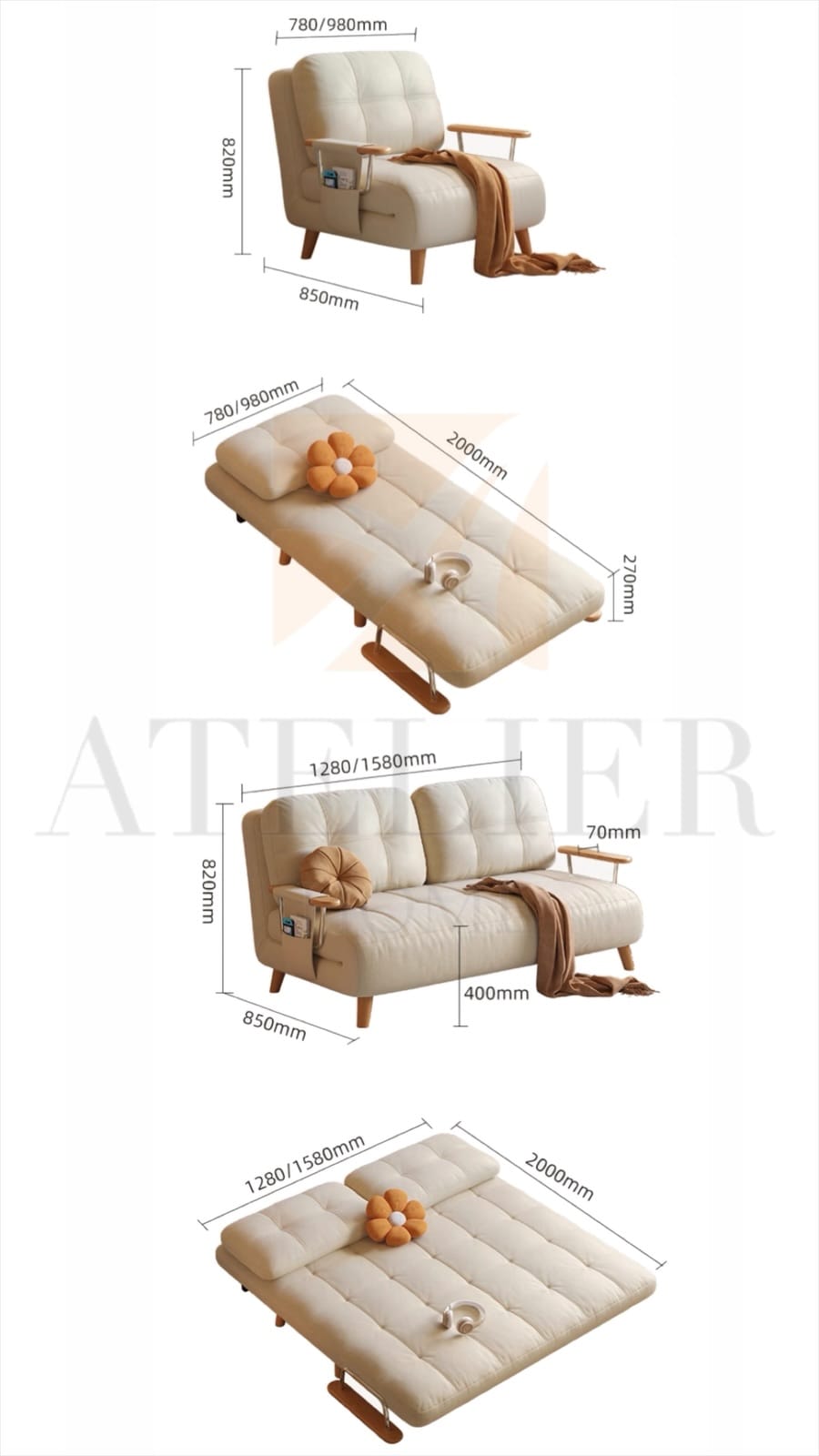 Home Atelier Careen Sofa Bed (Copy 5)