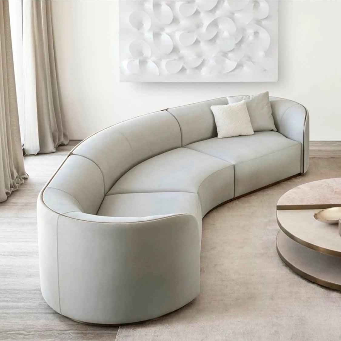 Home Atelier Carlson Sectional Curve Round Sofa