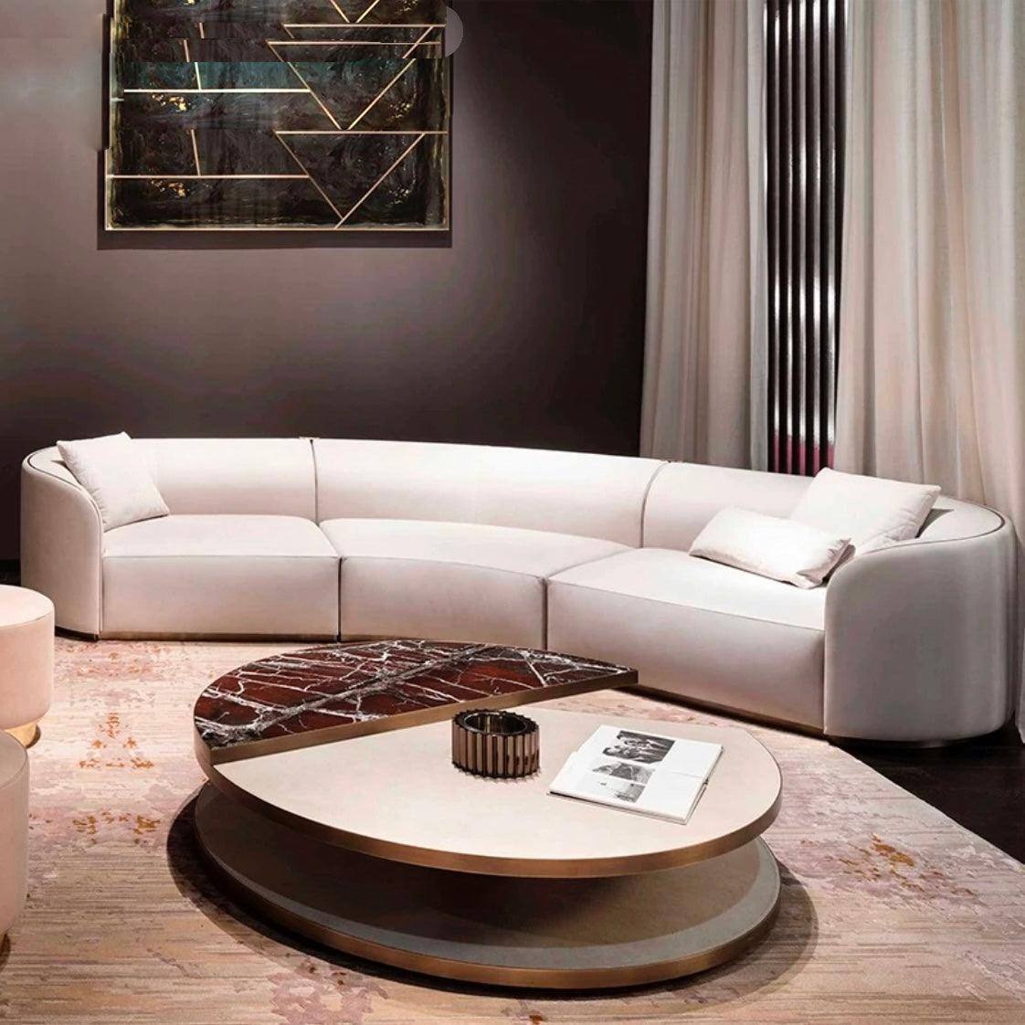 Home Atelier Carlson Sectional Curve Round Sofa