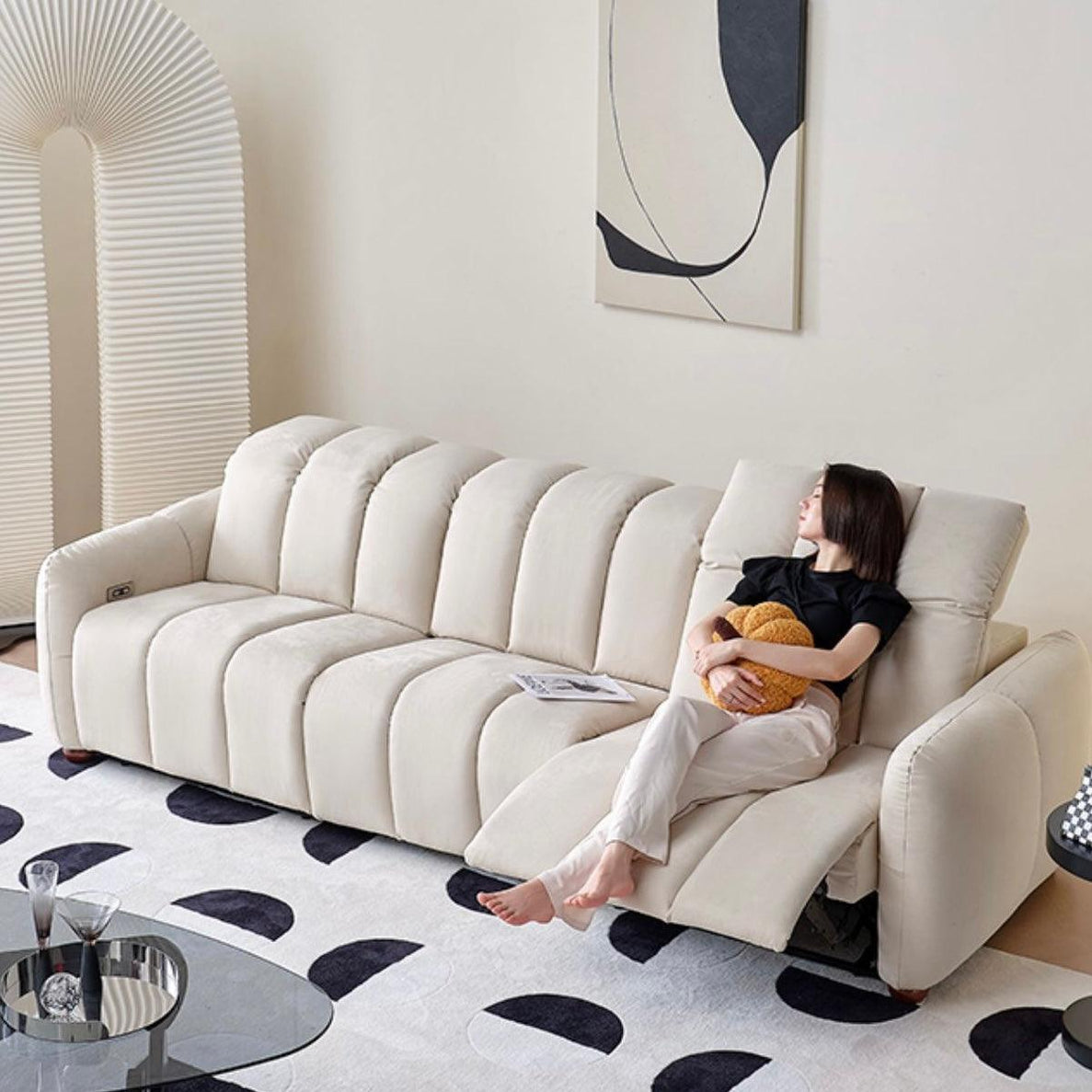 Home Atelier Casar Scratch Resistant Electric Recliner Sofa