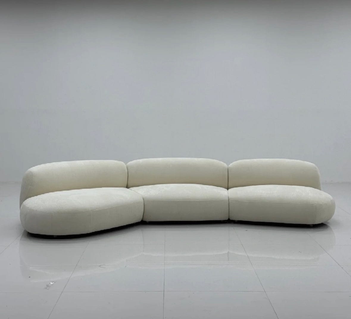 Home Atelier Casper Performance Boucle Sectional Curve Sofa