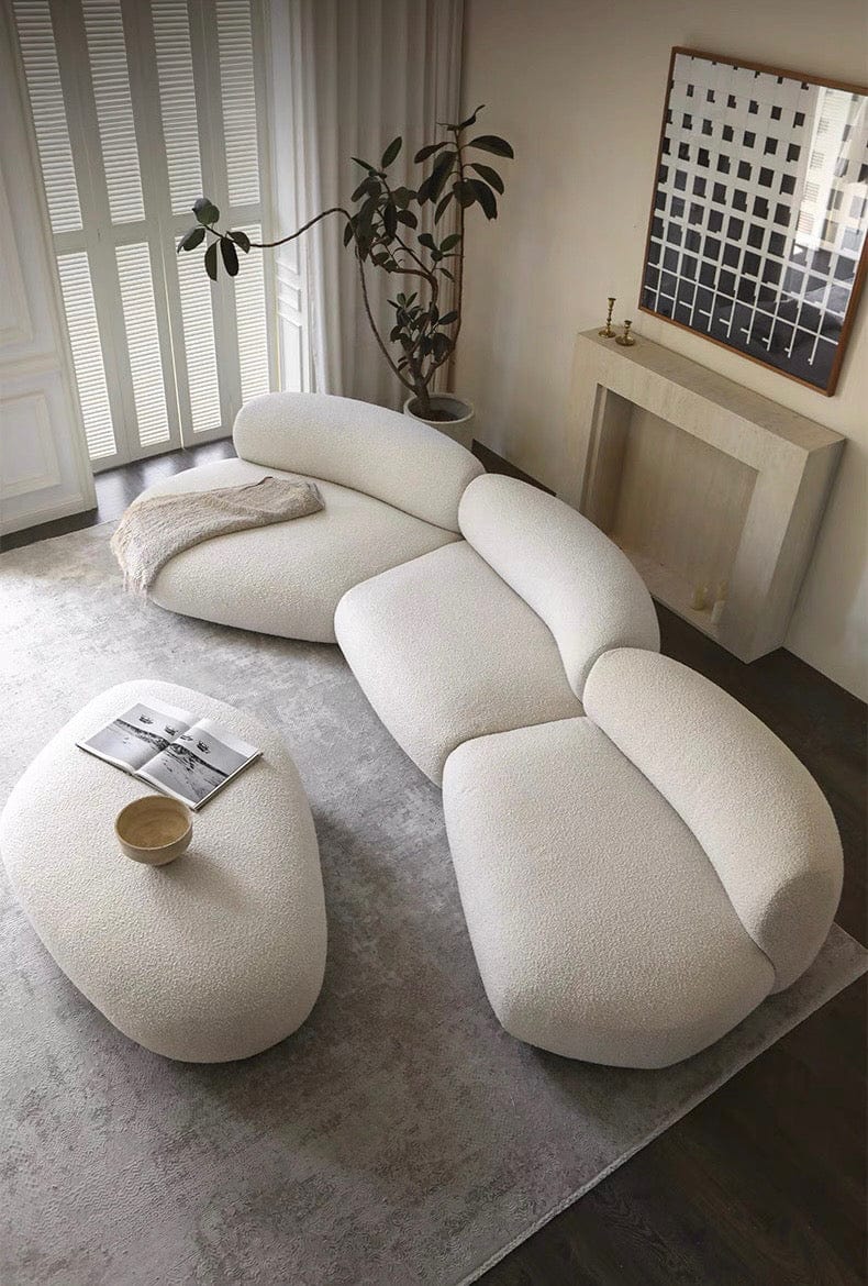 Home Atelier Casper Performance Boucle Sectional Curve Sofa