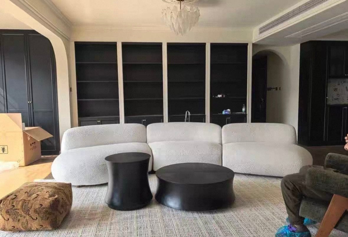 Home Atelier Casper Performance Boucle Sectional Curve Sofa