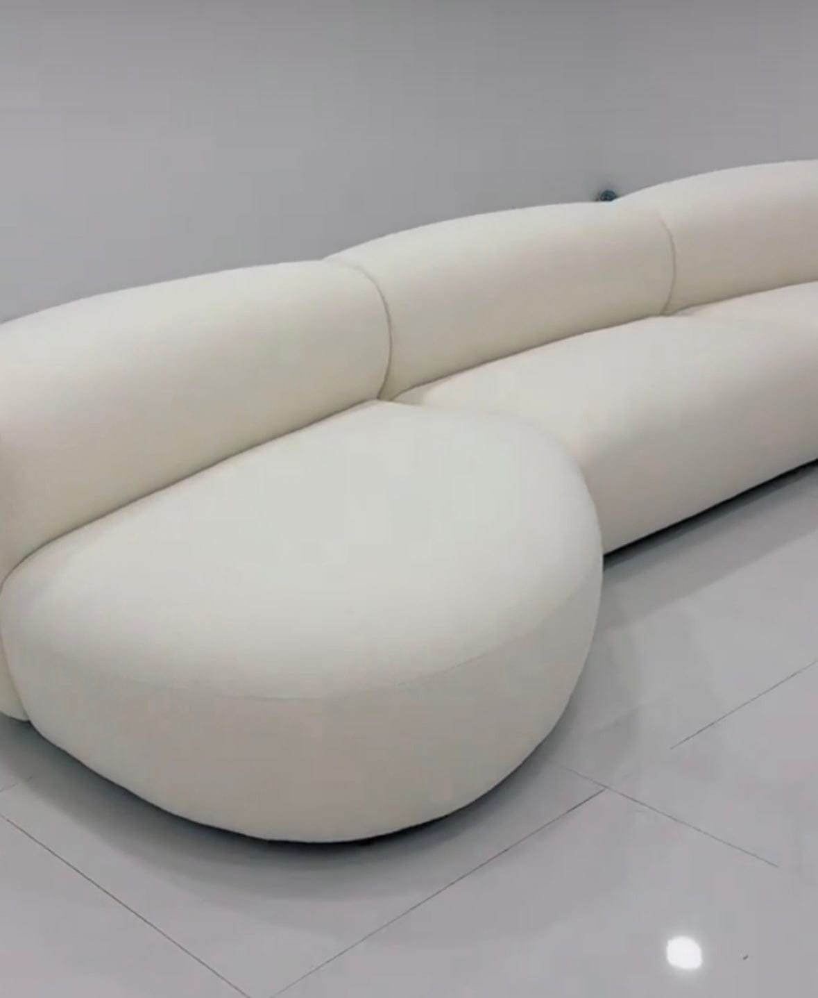 Home Atelier Casper Performance Boucle Sectional Curve Sofa